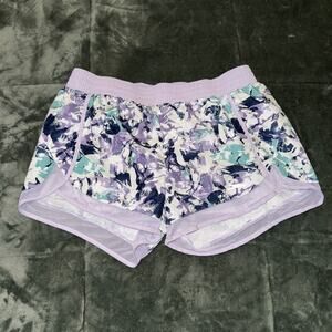 Crane Running Shorts Women's Large Lavender Purple Performance Drawstring Gym